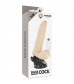 Телесный вибромассажёр на мощной присоске Basecock Realistic Vibrator Remote Control - 21 см.