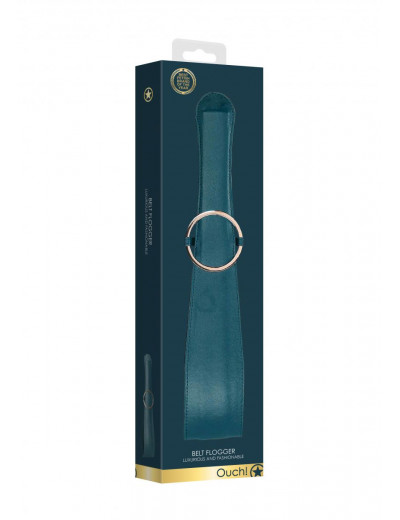 Зеленая шлепалка Belt Flogger - 54 см.