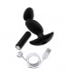 Черный анальный вибратор Silicone Vibrating Prostate Massager 04 - 16,5 см.