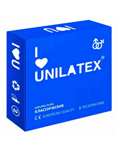 Классические презервативы Unilatex Natural Plain - 3 шт.