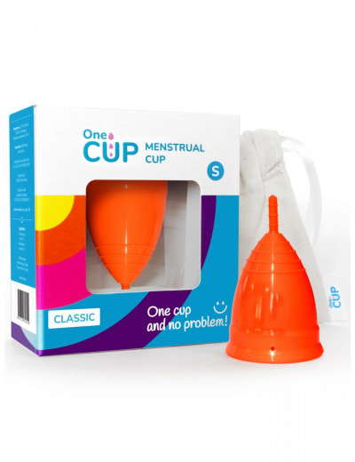 Оранжевая менструальная чаша OneCUP Classic - размер S