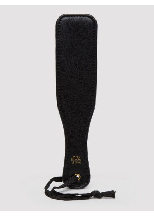 Черная шлепалка Bound to You Faux Leather Small Spanking Paddle - 25,4 см.