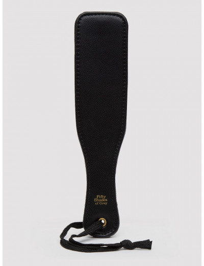 Черная шлепалка Bound to You Faux Leather Small Spanking Paddle - 25,4 см.