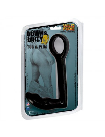 Эрекционное кольцо с анальным стимулятором Down   Dirty 4.5 Tug   Plug Ass Plug   Cock Ring