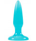 Голубая анальная пробка, светящаяся в темноте, Firefly Pleasure Plug Mini - 8,1 см.