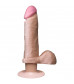 Вибромассажер-реалистик телесного цвета на присоске The Realistic Cock Vibrating 6” - 21,6 см.