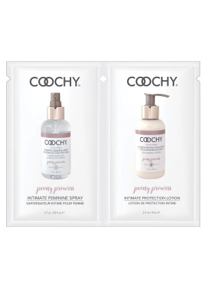 Набор - деликатный спрей и лосьон с эффектом пудры COOCHY PEONY PROWESS - 2,7 гр. и 6 мл.