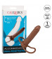 Коричневая насадка для двойного проникновения Accommodator Dual Penetrator - 13,2 см.
