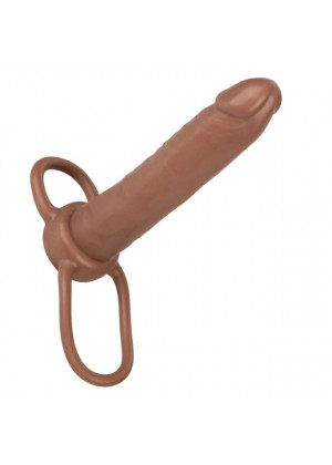 Коричневая насадка для двойного проникновения Accommodator Dual Penetrator - 13,2 см.