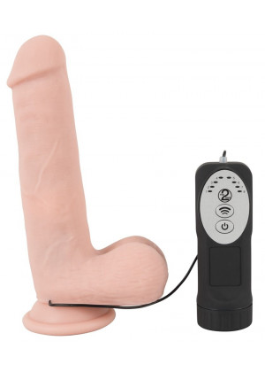 Телесный вибратор-ротатор Medical Silicone Rotating Vibrator - 20 см.