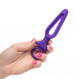 Фиолетовая силиконовая пробка с прорезью Silicone Groove Probe - 10,25 см.