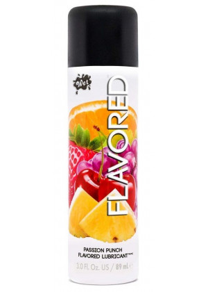Лубрикант Wet Flavored Passion Punch с ароматом фруктов - 89 мл.