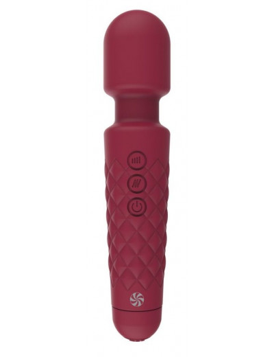 Красный вибромассажер Dashing Wand - 21 см.