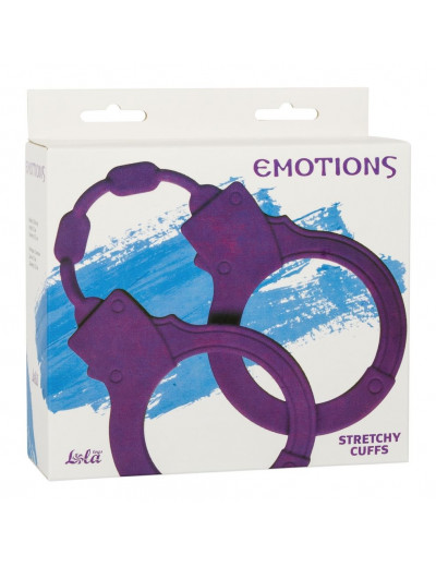 Фиолетовые силиконовые наручники Stretchy Cuffs Purple