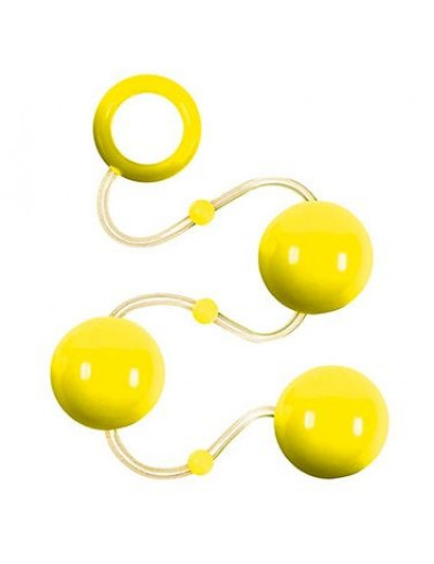Желтые анальные шарики Renegade Pleasure Balls