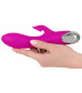Лиловый вибратор-кролик Super Soft Silicone Sucking Vibrator - 20 см.