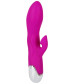 Лиловый вибратор-кролик Super Soft Silicone Sucking Vibrator - 20 см.