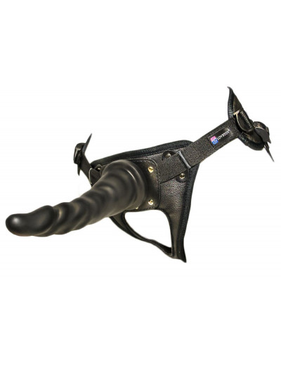 Насадка-фаллоимитатор на кожаных трусиках Harness Ultra Realistic 6,5  - 18,5 см.