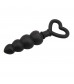 Черный анальный массажер Beaded Luv Probe - 15,6 см.