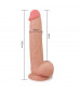 Телесный фаллоимитатор на присоске Sliding Skin Dual Layer Dong - 24,5 см.