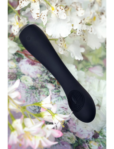 Черный вбратор PPP SHIO-PRO - 21 см.