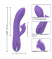 Фиолетовый вибромассажер Inflatable G-Flutter с функцией расширения - 21 см.
