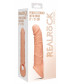 Телесная насадка с кольцом Penis Extender with Rings - 21 см.