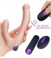 Безремневой страпон с вибрацией и пультом ДУ Rechargeable IJOY Strapless Strap on - 22 см.
