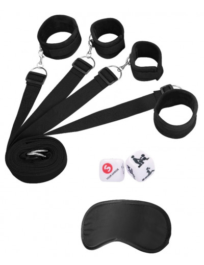 Черный игровой набор БДСМ Under The bed Binding Restraint Kit