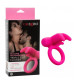 Розовое перезаряжаемое кольцо Silicone Rechargeable Triple Clit Flicker