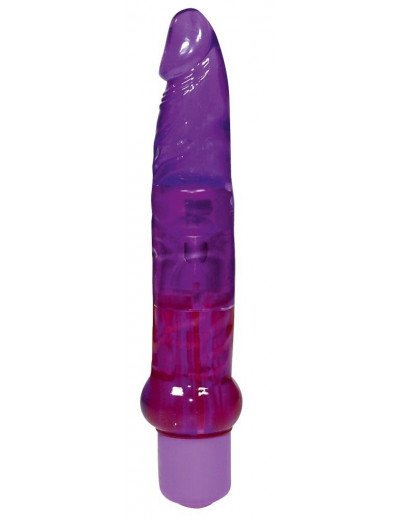 Фиолетовый гелевый анальный вибратор Jelly Anal - 17,5 см.