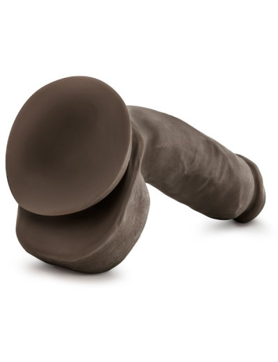 Коричневый фаллоимитатор с мошонкой Jerome - 21,6 см.