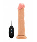 Телесный вибратор-реалистик Vibrating Realistic Cock 9  - 23,5 см.