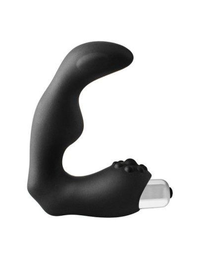 Черный вибромассажер простаты FantASStic Vibrating Prostate Massager - 11,3 см.