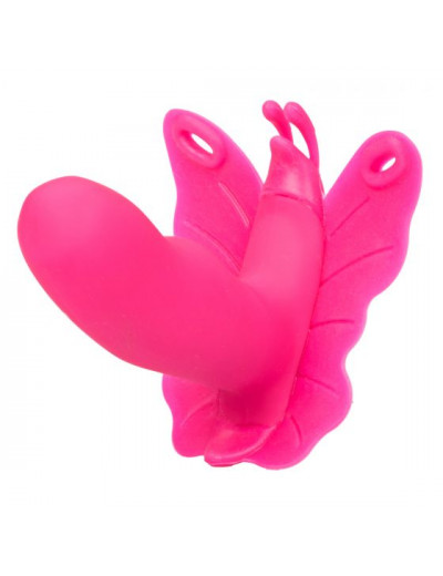 Розовая вибробабочка на ремешках Silicone Remote Venus Penis