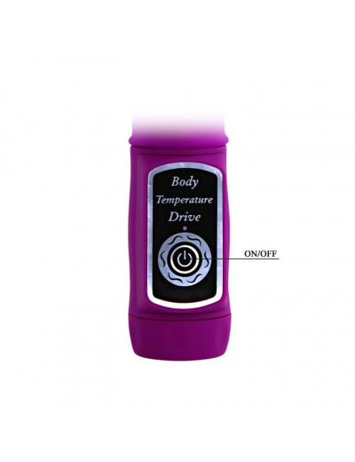 Лиловый вибратор Body Touch II с реакцией на прикосновения - 22 см.