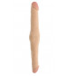 Двусторонний фаллоимитатор с утолщением посередине REALSTUFF DUO DONG 13.9INCH - 35,5 см.