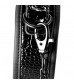 Черный ошейник с поводком Croco Collar and Leash