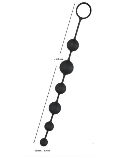 Анальная цепочка Black Velvets Anal Beads - 40 см.