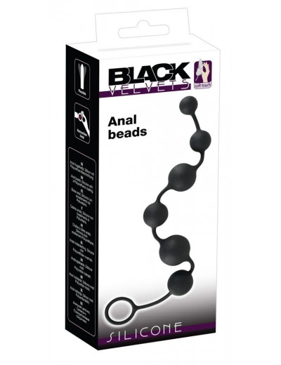 Анальная цепочка Black Velvets Anal Beads - 40 см.