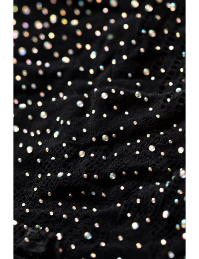 Бесшовное эластичное боди Glitter со стразами