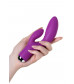 Фиолетовый вибратор с ресничками Anita - 18 см.