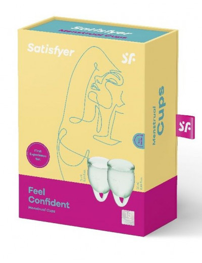 Набор зеленых менструальных чаш Feel confident Menstrual Cup