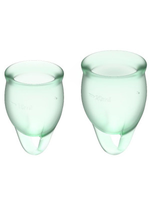 Набор зеленых менструальных чаш Feel confident Menstrual Cup