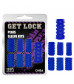 Набор из 7 синих насадок на пенис Get Lock