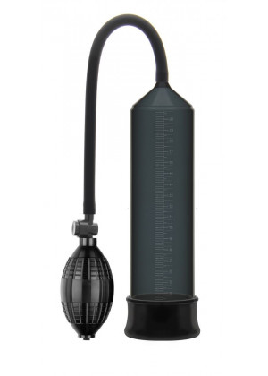 Черная вакуумная помпа Erozon Penis Pump с грушей