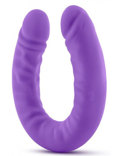 Фиолетовый двусторонний фаллоимитатор 18 inch Silicone Slim Double Dong  - 45,7 см.