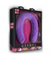 Фиолетовый двусторонний фаллоимитатор 18 inch Silicone Slim Double Dong  - 45,7 см.