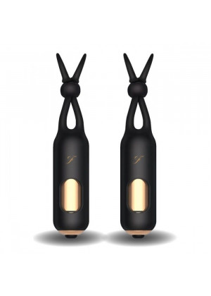 Черные вибростимуляторы для массажа сосков Vibrating Nipple Stimulators
