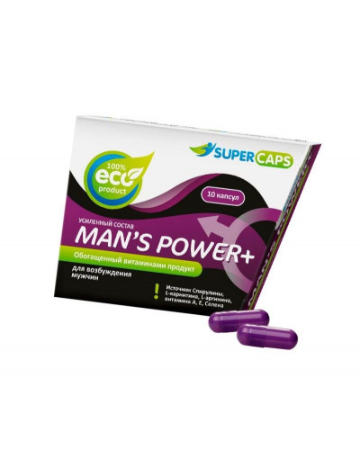 Капсулы для мужчин Man s Power+ с гранулированным семенем - 10 капсул (0,35 гр.)